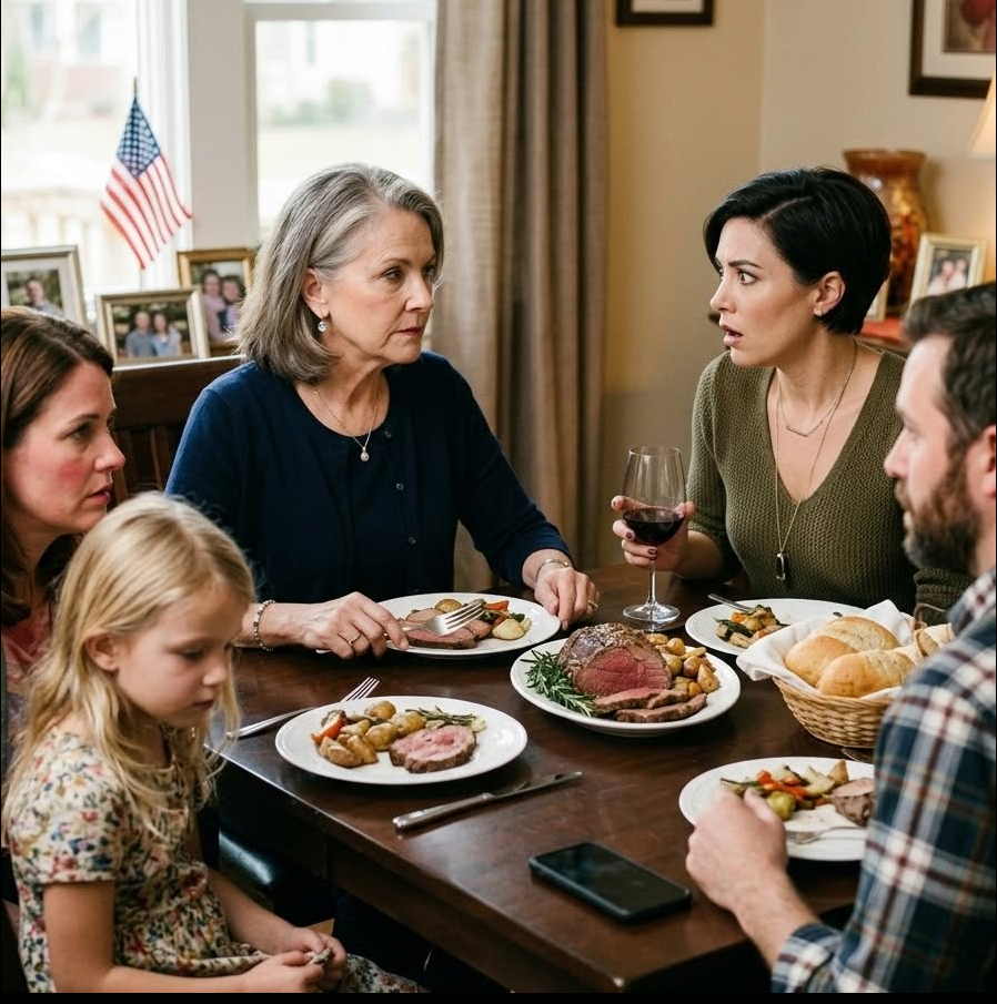 At family dinner, my daughter-in-law said, “Some people just can’t afford to give their kids a good life.” I looked up and said, “Like how you can’t afford yours without my son’s help?” She stopped talking.
