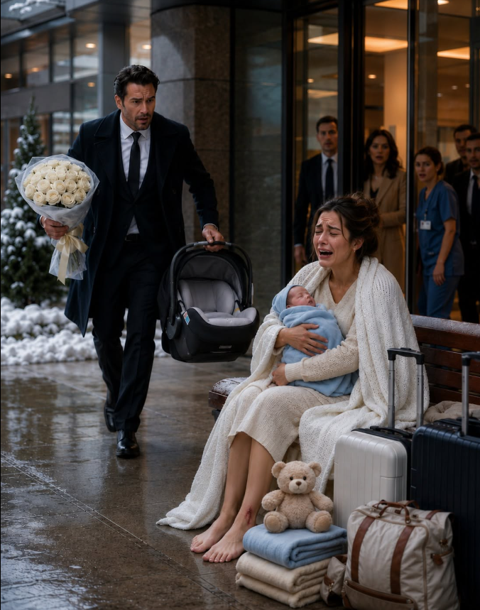 I found my niece barefoot outside the hospital, clutching her newborn while her husband’s message told her the home I had bought for her no longer belonged to her. He thought he had trapped an exhausted new mother with forged paperwork and threats—but the moment I saw what he had done, I called the one man capable of exposing every lie.