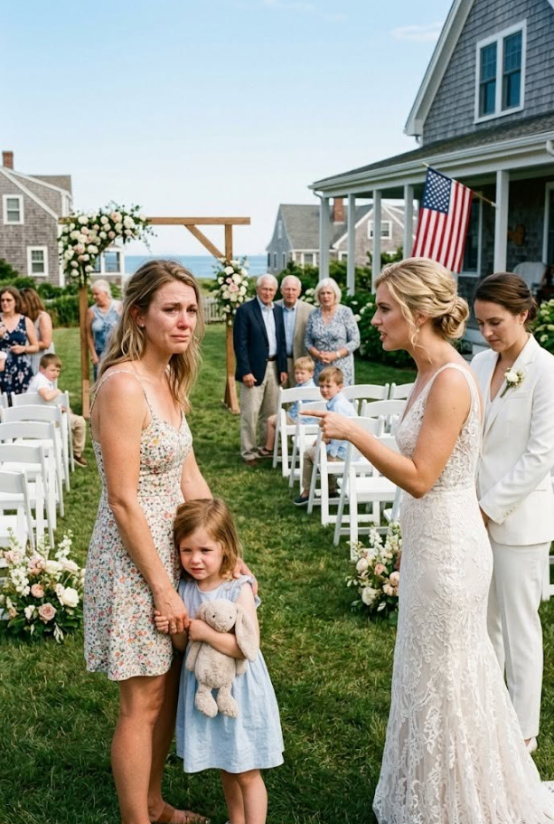 “Your daughter isn’t allowed at my ceremony,” my sister said—then asked me to stand at the altar and officiate it. My four-year-old had just watched her father leave, her cousins were invited, and I was expected to hand her to a stranger like a problem to hide. So I made one quiet decision that exposed everything at the wedding.
