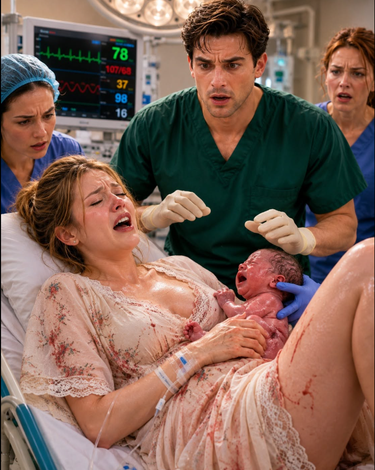 I was in labor carrying a 10-pound baby, but my heartless doctor husband denied a C-section and forced me to deliver naturally, believing I had harmed his female intern. When it was over, he entered the delivery room, panicked, and collapsed...