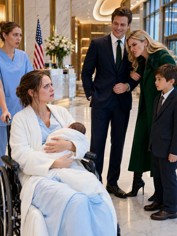 My Husband Mocked Our Newborn With His Mistress Beside Him, So I Quietly Dismantled the Life He Built on Lies.... I was still holding my newborn daughter when I saw my husband walking through the hospital lobby with another woman on his arm and a little boy holding his hand.