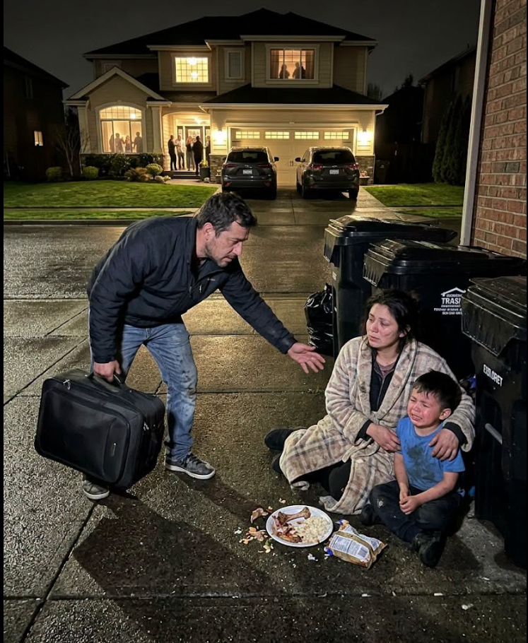 I SPENT 3 YEARS WORKING AT SEA TO GIVE MY WIFE A BETTER LIFE. I CAME HOME EARLY TO SURPRISE HER… AND FOUND HER BEHIND THE HOUSE EATING FROM THE TRASH WITH OUR SON IN HER ARMS.