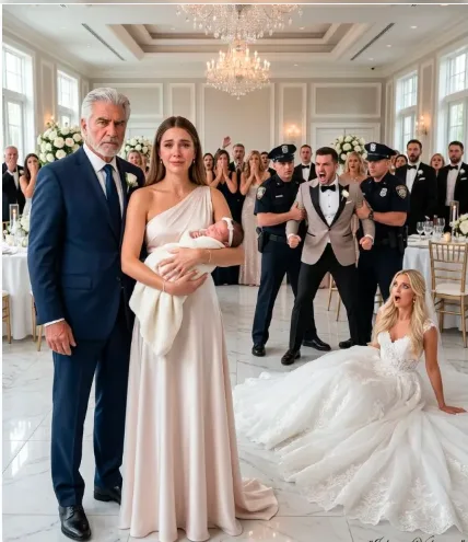 The heavy, soundproofed mahogany doors of the Imperial Grand ballroom muffled the collective laughter of two hundred guests, yet Derek’s voice still pierced through the thick barrier.
