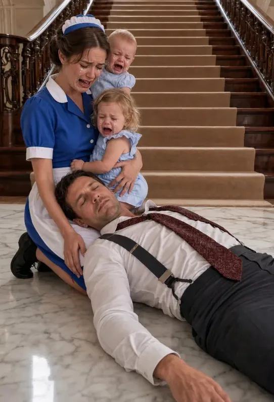 The cold marble of the grand staircase bit into Victor Hale’s shoulder blade, a stark, agonizing reminder of the cheap stunt he had just pulled.