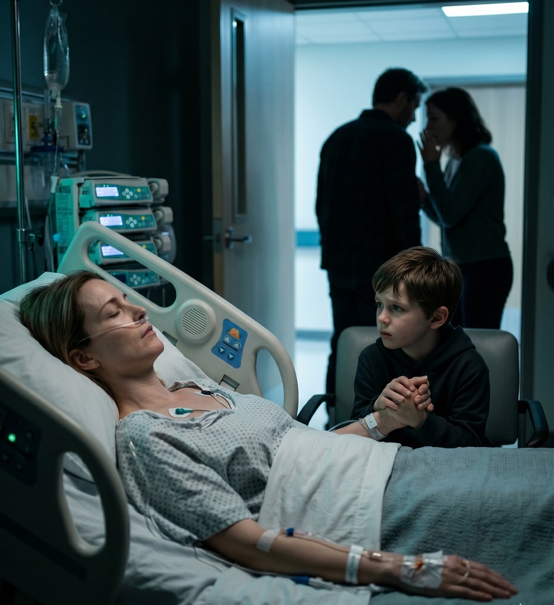 As I awoke from a coma, I heard my son whisper, 'Mom, don't open your eyes—listen to what Dad is planning.'