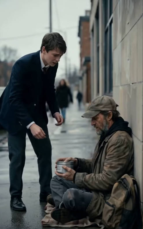 😭 A Boy Gave a Homeless Man $5... Then Realized He Was Looking at His "Dead" Father