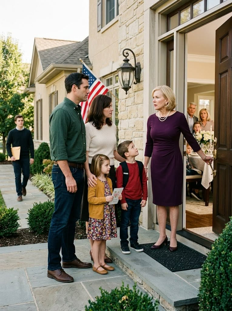 "My mom leaned close and whispered, “there is not enough room for any of you.” then she stepped back inside and left my little boy standing on the porch, holding his backpack with both hands. i did not raise my voice. i simply took my son’s hand, looked at her through the open door, and said, “you do not get to turn my children away from a house you never paid for.” the room behind her went silent. because that was the moment everyone remembered whose name was really on the deed.