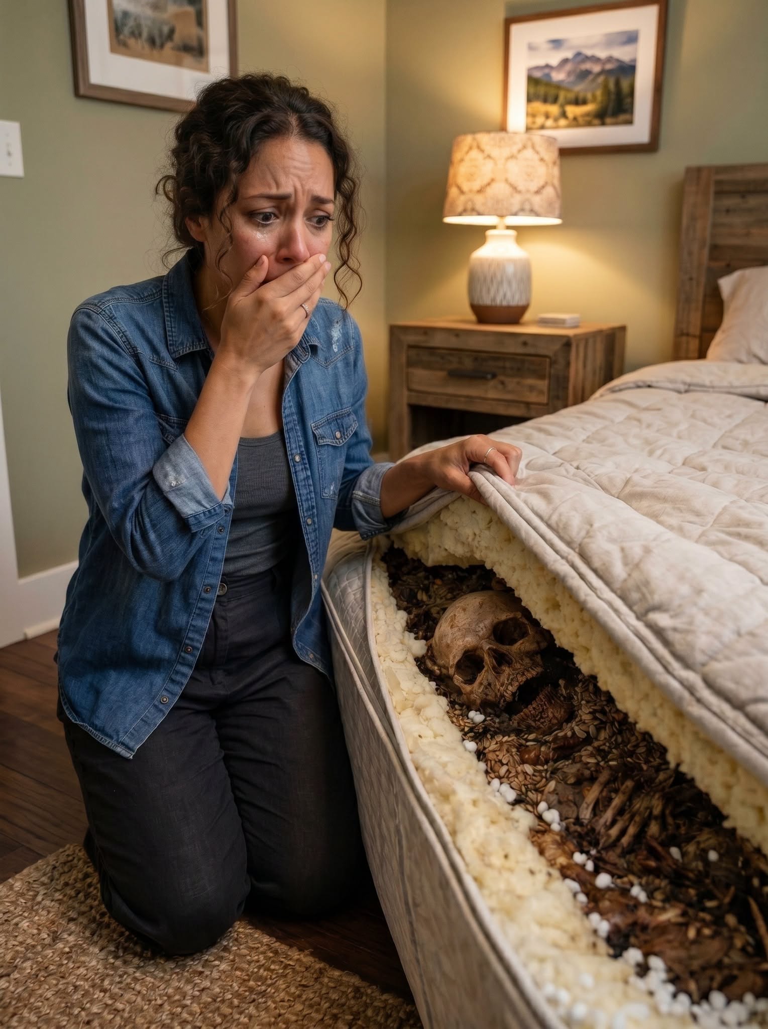 FOR 3 MONTHS, MY HUSBAND’S SIDE OF THE BED SMELLED LIKE SOMETHING DECAYING. HE LOST HIS TEMPER EVERY TIME I TRIED TO CLEAN IT. WHEN HE LEFT ON A BUSINESS TRIP, I SLICED OPEN THE MATTRESS… AND WHAT I DISCOVERED INSIDE MADE MY KNEES BUCKLE.