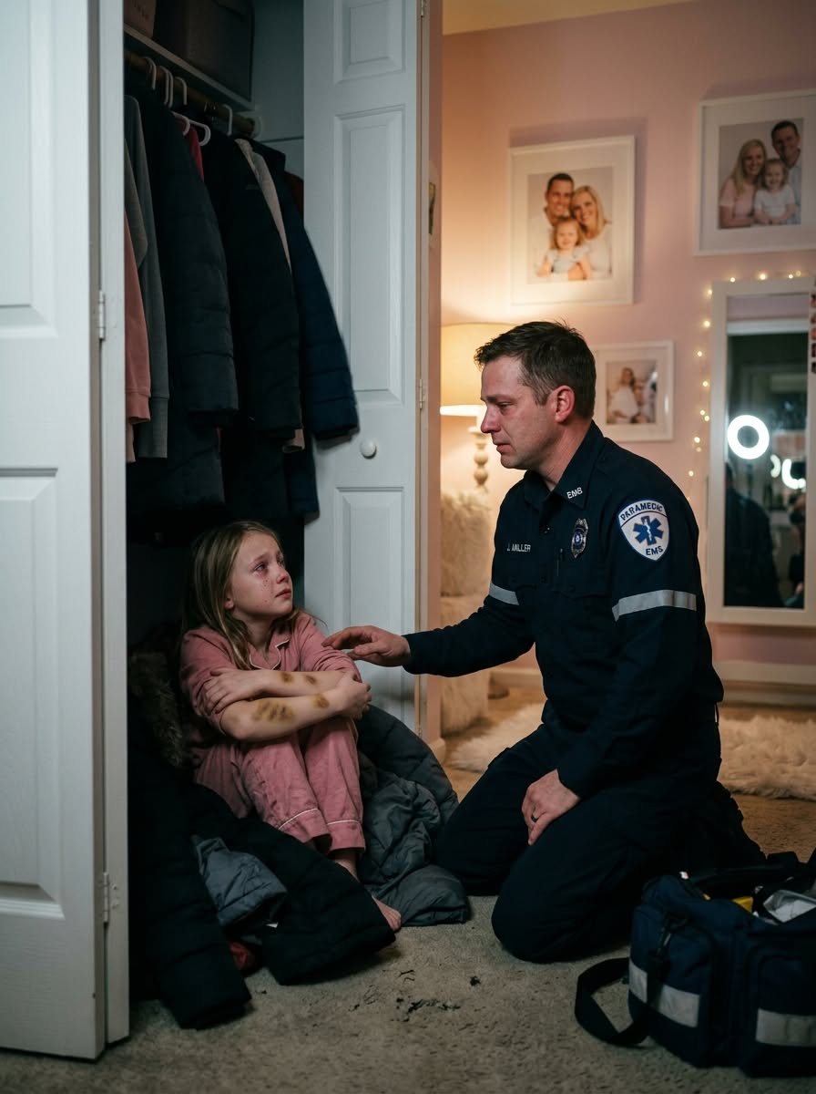 "DAD... MY ARMS HURT SO BAD, MOM TOLD ME I WASN’T SUPPOSED TO TELL YOU." Coming home after a 48-hour paramedic shift, I found my 8-year-old daughter curled up tightly inside her closet. My wife’s hundreds of thousands of followers online believe she is the perfect mom. But when my little girl admitted what really happened because of a spilled juice box, my heart nearly stopped. I carefully pushed up her sleeves, and what I saw shattered me completely...