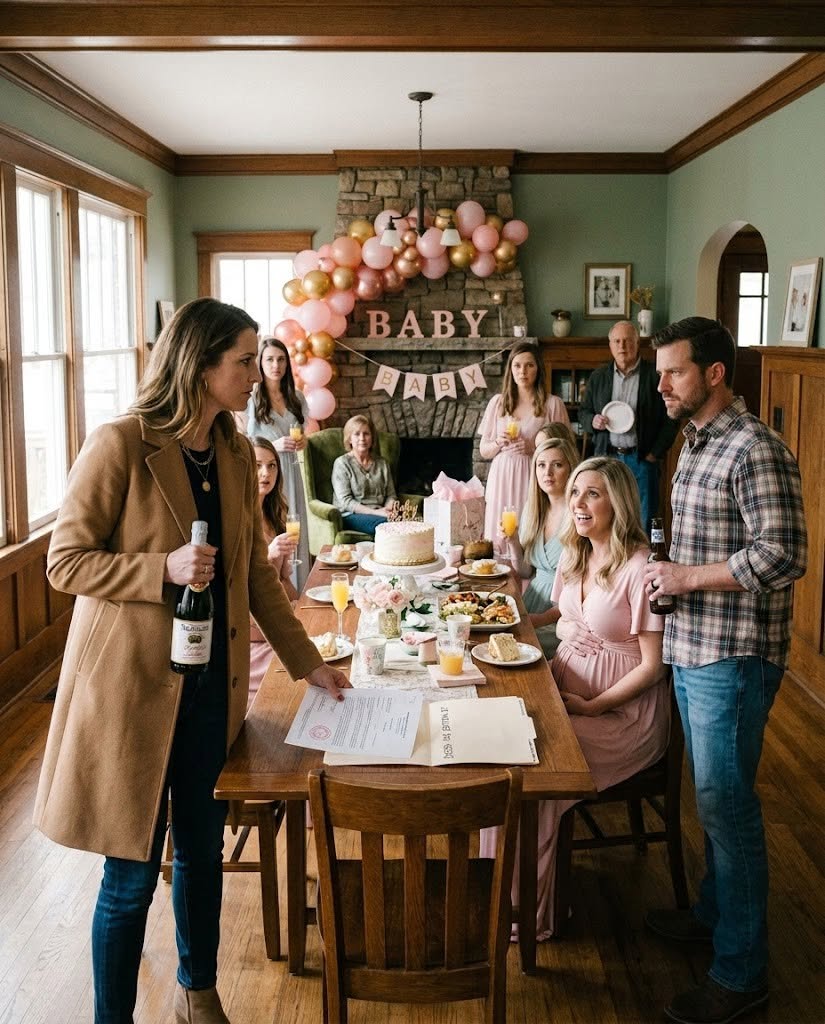 The first thing I saw was a woman I didn’t know tying blush-pink balloons to my mother’s fireplace.