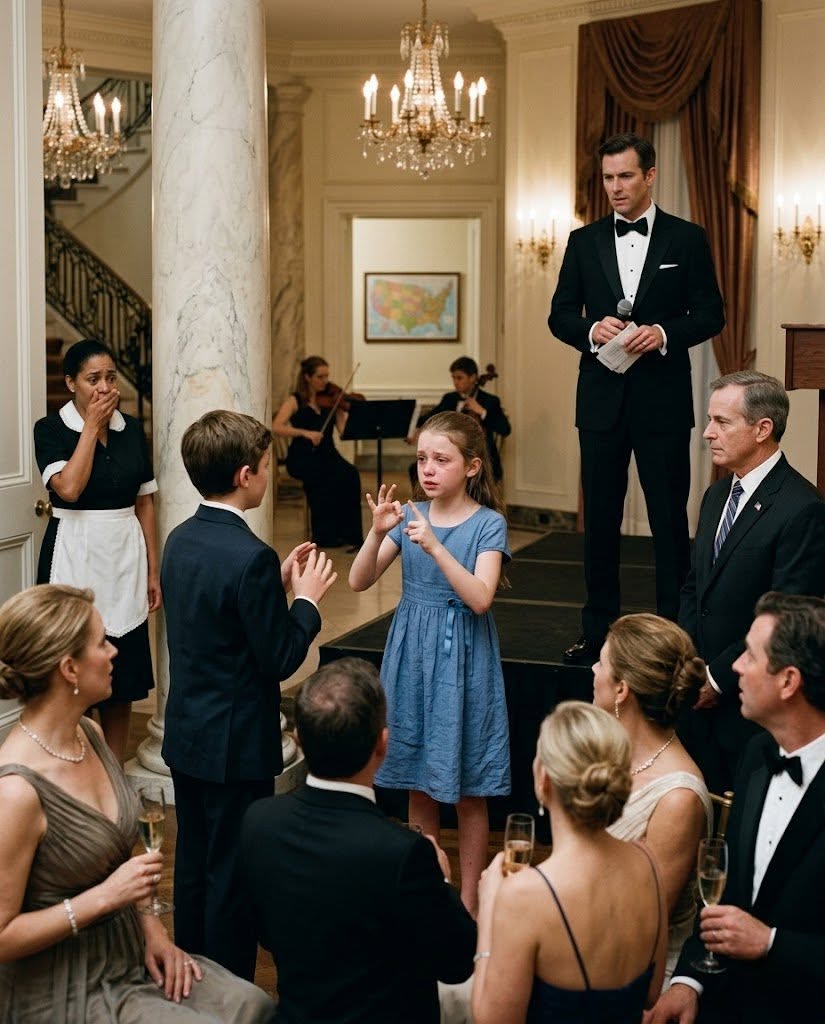 Everyone Treated the CEO’s Deaf Son Like a Burden, Until the Maid’s Daughter Signed One Forbidden Question in a Ballroom Packed With Millionaires and Exposed Why His Father Had Stayed Silent for Years