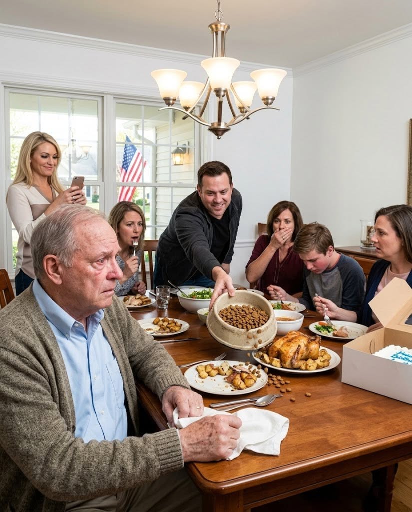 My son put a dog bowl in front of me during my own 70th birthday dinner… so I shut off the cards and revealed the secret he thought would never come out.