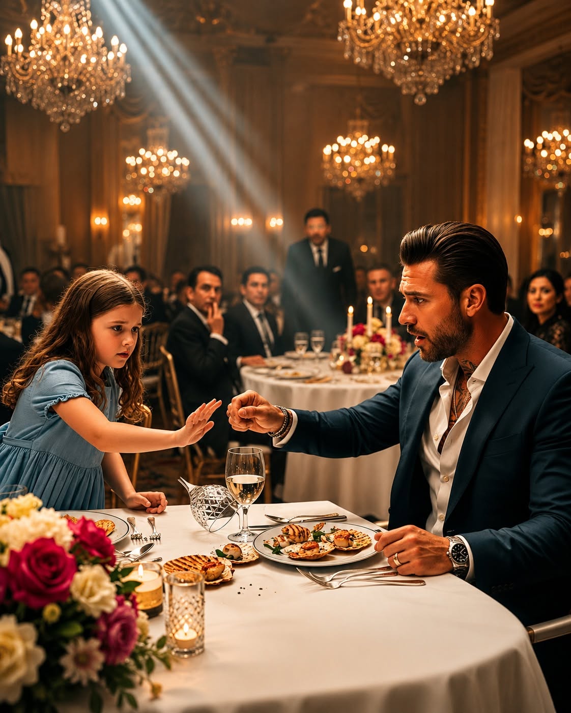 31Tiny Girl Reads Lips of 4 Japanese Men at Gala and Urgently Slaps Plate Before Mafia Boss Tastes the