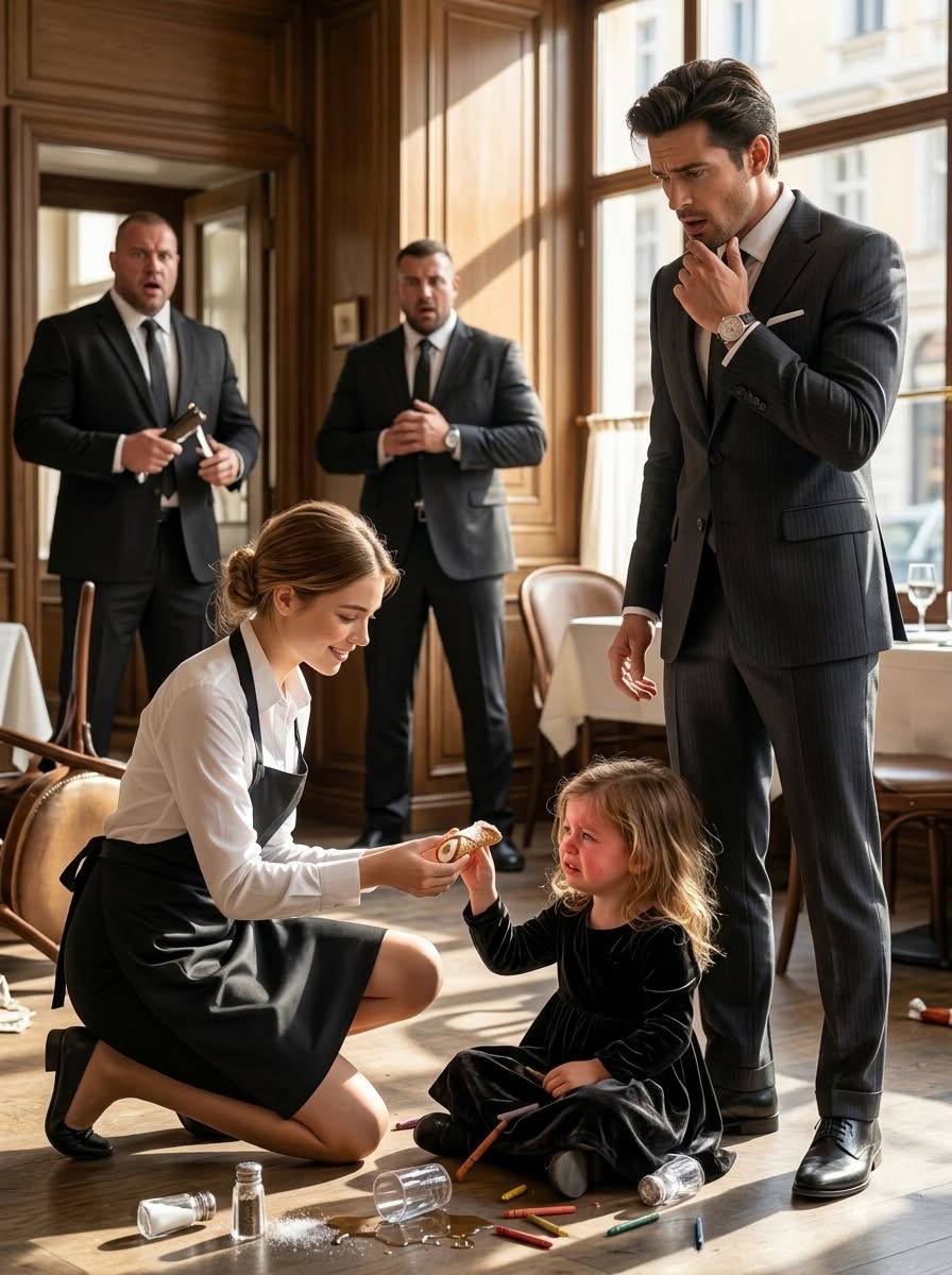 The Mafia Boss's Daughter Was Screaming. Everyone Was Frozen. Then a Waitress Crouched Down and Said One Thing That Changed Everything.