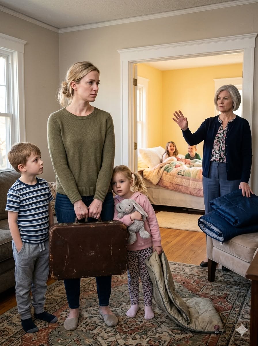 Your Kids Will Be Fine On The Floor,” My Mother Said Without Looking At Me — While My Sister’s Children Slept In Warm Beds… I Left At 11 P.M Without A Word, And Three Days Later, Her Entire Life Started Falling Apart For A Reason She Never Expected