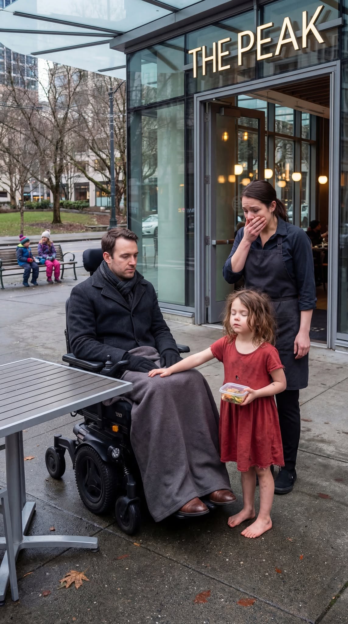 A Billionaire Who Hadn’t Felt His Legs for Five Years Sat Outside His Own Restaurant Convinced Nothing in His Life Would Ever Change — Until a Barefoot 5-Year-Old Girl Asked for Leftover Food and Promised She Would Pray Every Day Until He Could Walk Again