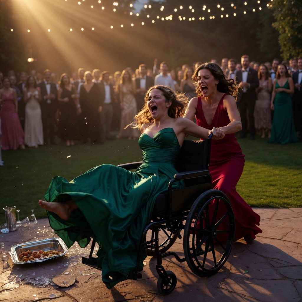 In The Middle Of A Glittering Celebration, My Own Sister Publicly Branded Me A Fraud—Then Violently Ripped My Wheelchair Away, Slamming Me Onto The Pavement Before A Stunned Crowd Of Over A Hundred. What She Never Expected Was The Stranger Already Standing Behind Her, Phone In Hand, Calmly Dialing 911...