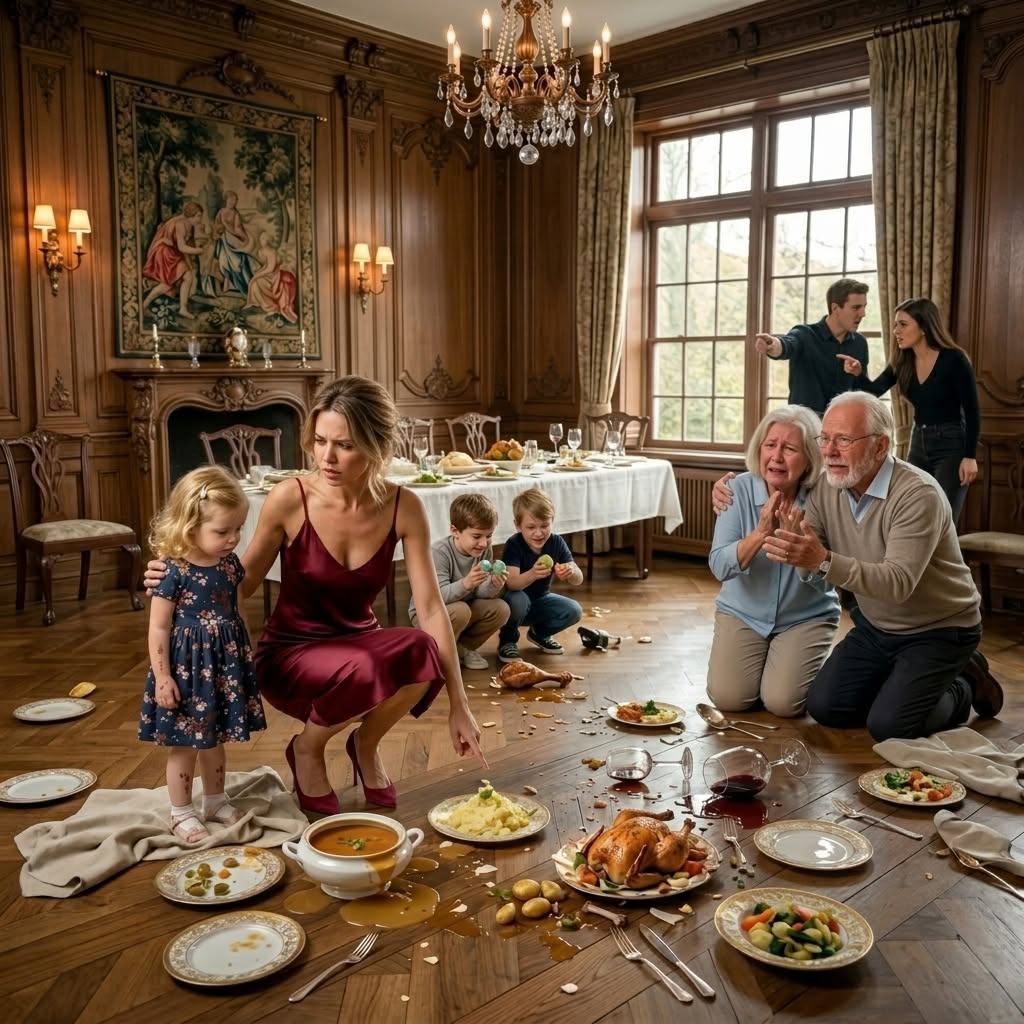 "I never told my in-laws' family I owned a five-billion-dollar empire. To them, I was still “the useless housewife.” At Christmas dinner, my MIL threw away my 8-year-old’s favorite dress. “It looks so cheap,” she scoffed. My daughter broke down in tears. I looked at my CEO sister-in-law, and she smirked. ""How embarrassing.” I didn’t argue. I didn’t raise my voice. I simply showed them who I really was—and that was the moment their world began to collapse.