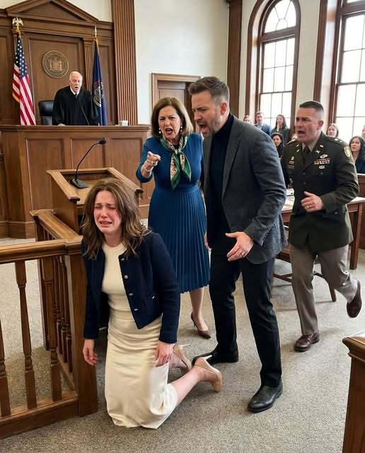 My mother-in-law pointed at me in court and said, “She’s faking it.” My husband smirked, telling the judge I did this every time. Everyone seemed ready to believe them, until my legs suddenly gave out and a military doctor rushed forward, shouting for someone to call 911.