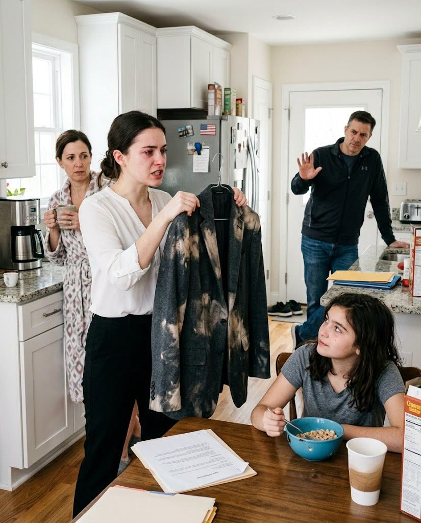 The Night Before My Medical School Interview, My Sister Poured Bleach On My Only Blazer. My Parents Told Me To "Stop Making A Scene." I Wore It Anyway. The Dean Looked At My Bleached Jacket, Then At My Last Name. His Expression Changed. "Wait... You're Her?"