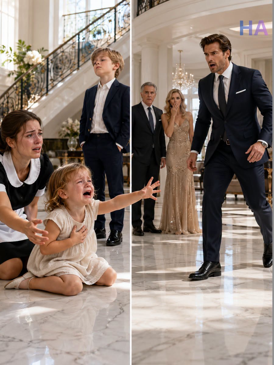 When the Maid’s Little Girl Sobbed That She Was Human Too, the Billionaire Finally Saw the Cruel Secret Behind His Perfect Fiancée’s Smile