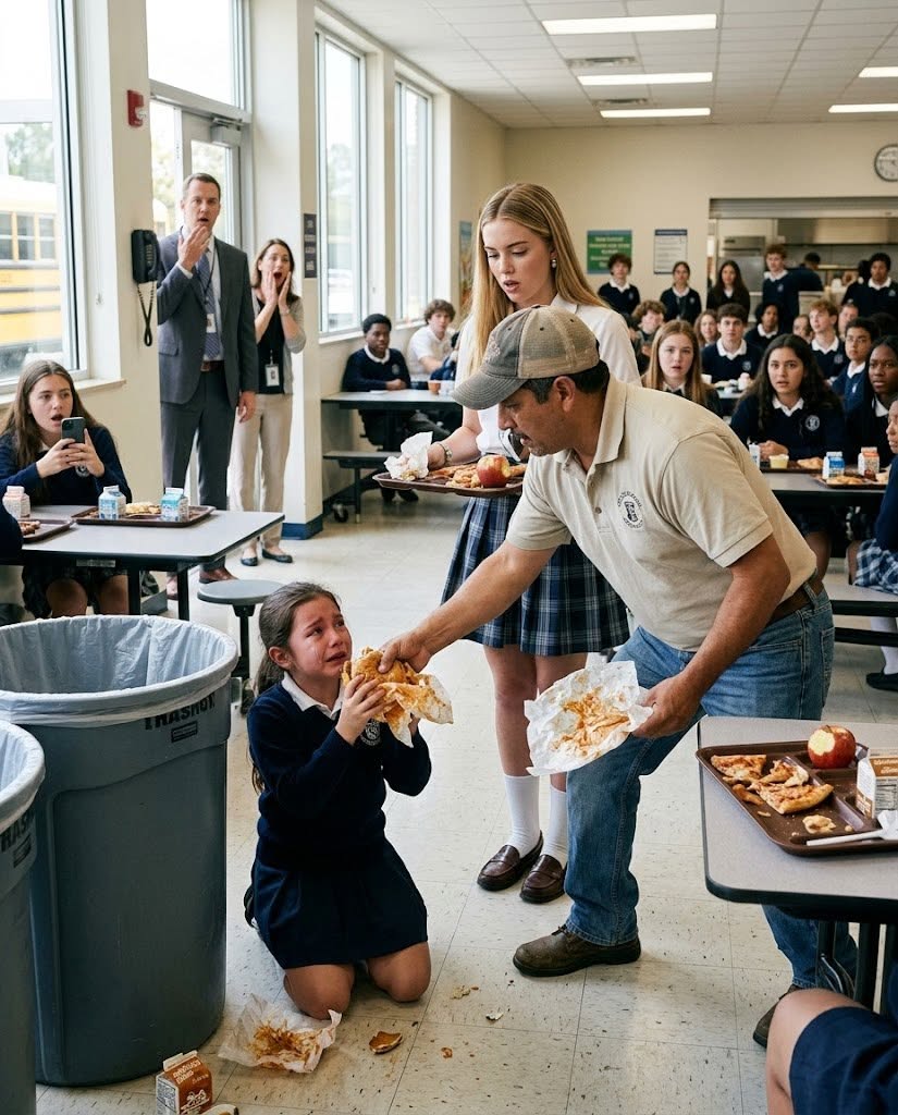 THE BILLIONAIRE FATHER VISITED THE SCHOOL CAFETERIA AND SAW THE MAYOR’S DAUGHTER TOSS LEFTOVERS AT HIS CHILD—“YOU’RE USED TO SCRAPS ANYWAY”—THEN THE PRINCIPAL WALKED IN AND LOST HIS VOICE