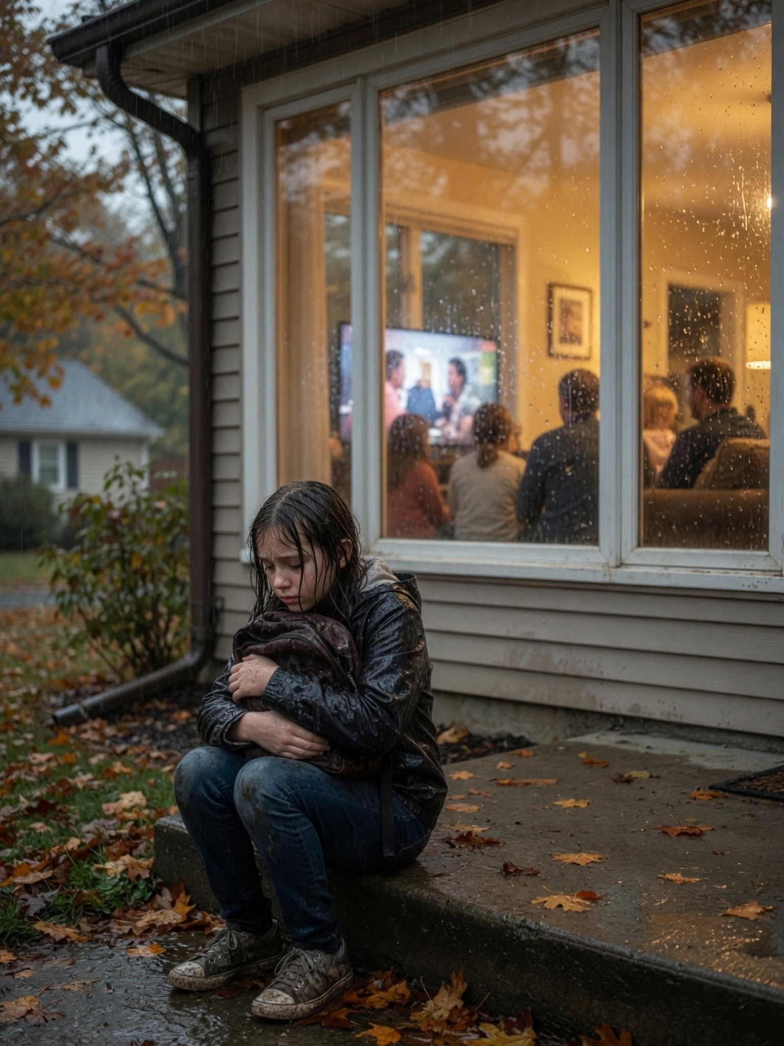 "My daughter sat on a cold porch for four hours while my mother watched a movie inside with the volume up. When I finally got there, soaked to the bone, shaking, my mother opened the door and said one sentence that I will remember until the day I stop breathing.