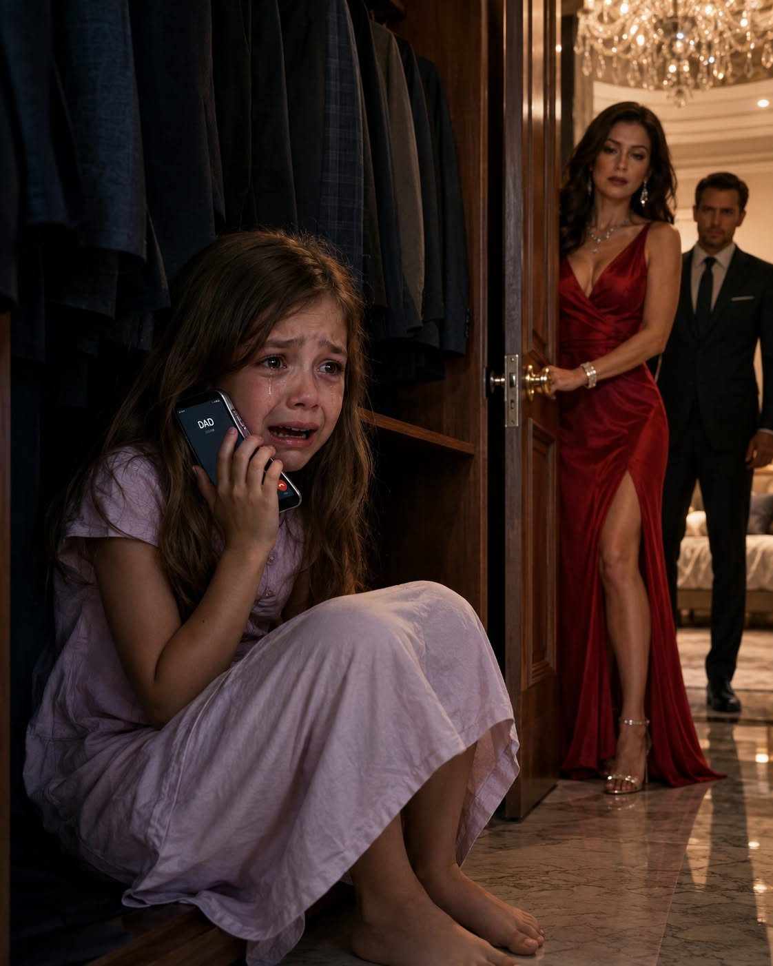"The Girl in the Closet secretly Called Her Father: “They’re Robbing You… and They’re Selling Me Tonight”... Then The Billionaire feared crime boss's ruthless revenge will leave you breathless