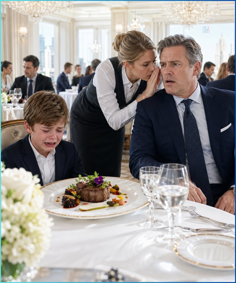 the billionaire’s son cried into a $300 dinner, then a waitress whispered the truth his father paid millions not to hear