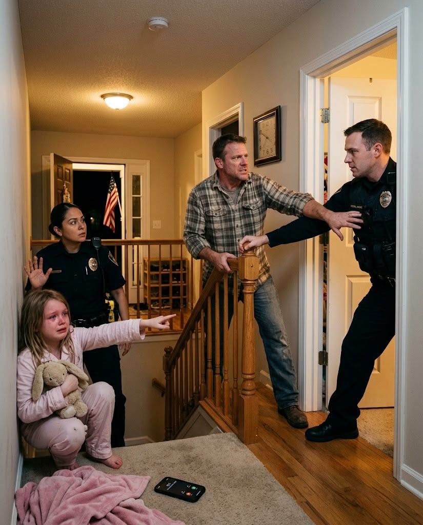 At 9:14 in the evening, eight-year-old Emily Miller called 911 from the other side of her bedroom door.