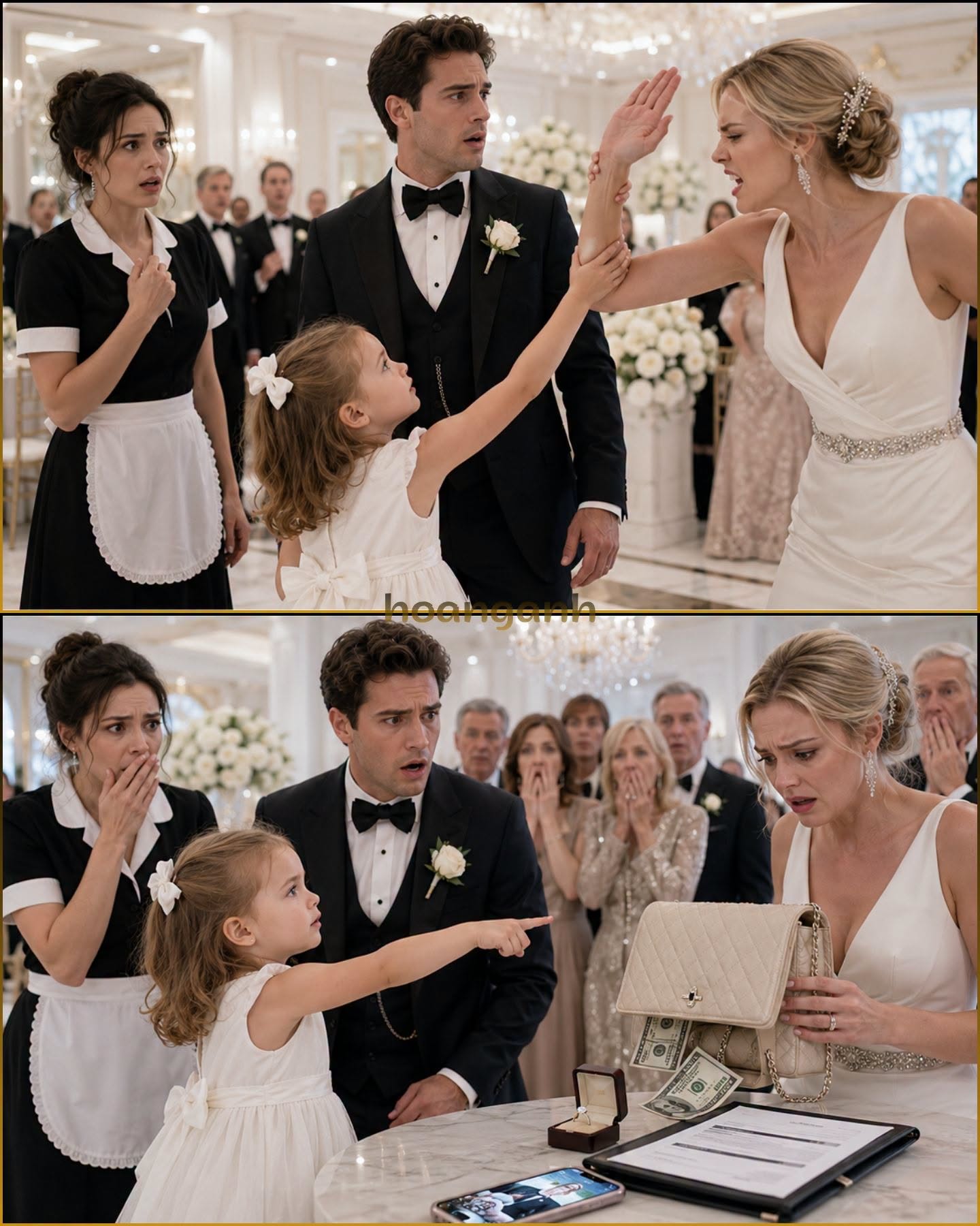 1 The Maid’s Toddler Girl Stopped the Perfect Bride’s Hand From Slapping the Billionaire...