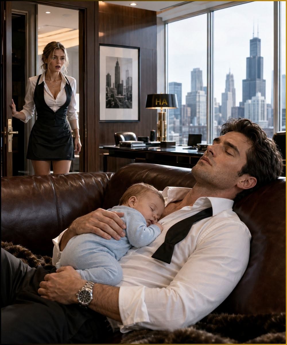 The Staff Expected Elias Voss to Fire the Mother Who Hid Her Baby at Work... Until They Saw the Child Sleeping on His Chest
