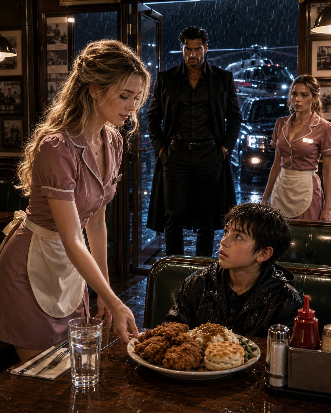A soaking-wet little boy wandered into my struggling Chicago diner during the worst storm of the year