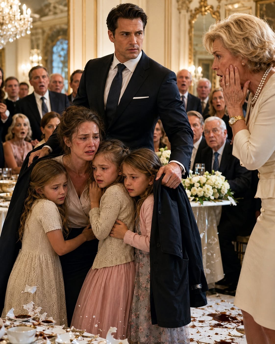 My mother-in-law forced me to sleep with my 3 daughters next to the laundry and shouted