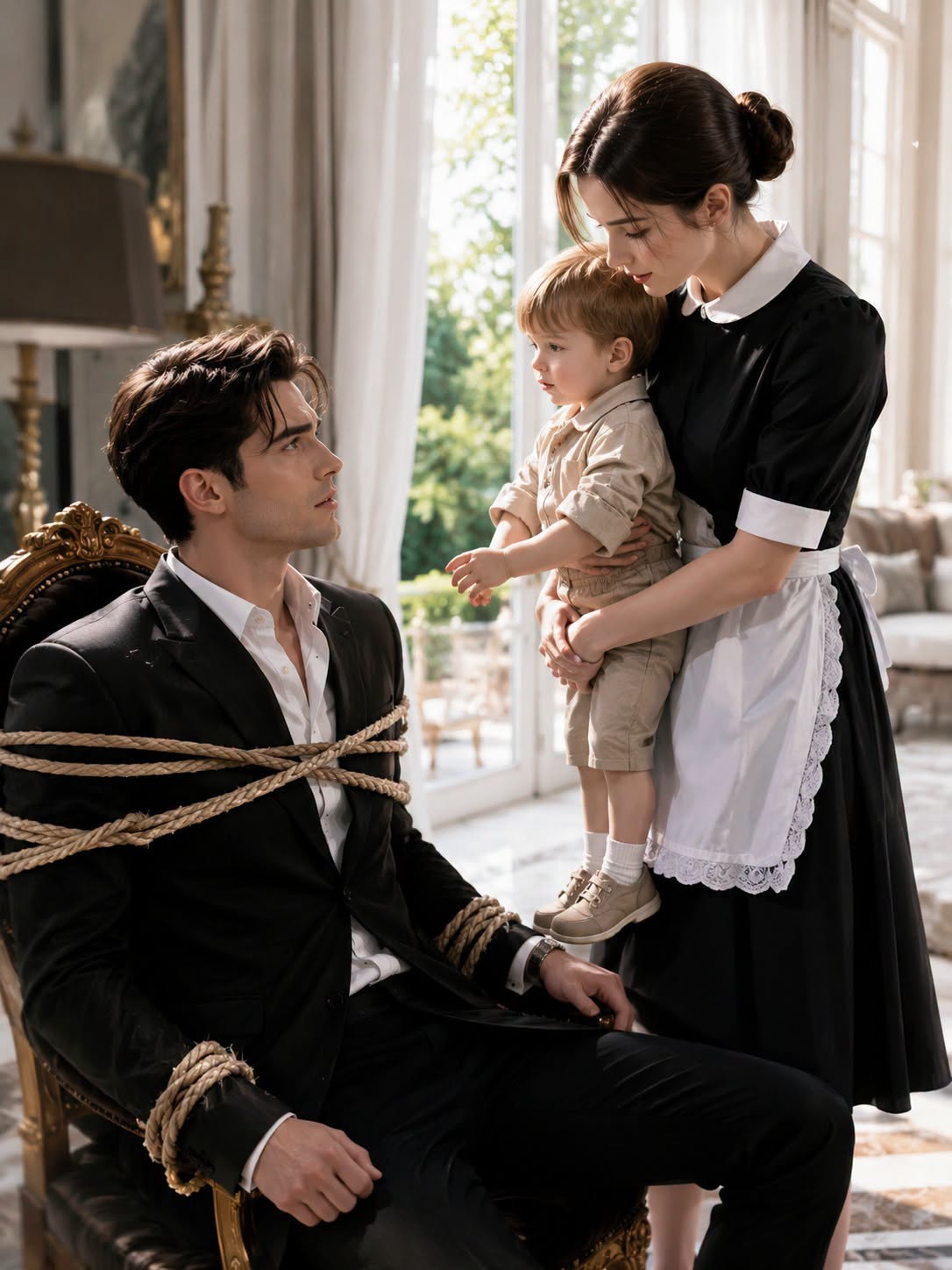 The Poor Maid's Toddler Found the Mafia Boss Tied Up — What Happened Next Left Everyone Speechless