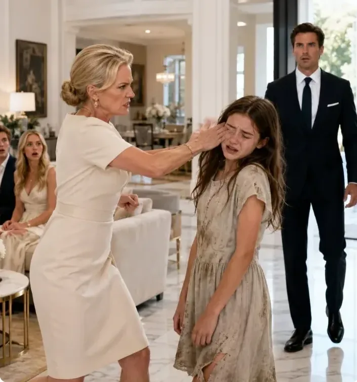 She slapped a helpless orphan girl for breaking a four-thousand-dollar plate, never imagining the CEO was standing right behind her watching every second of it