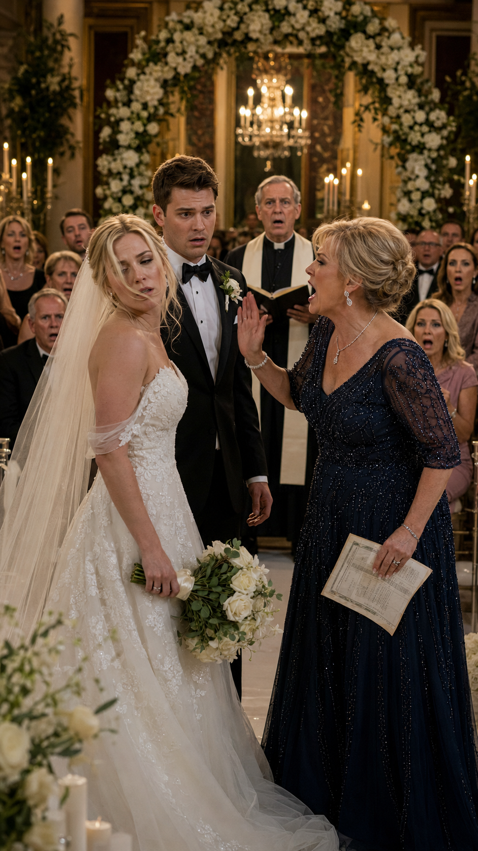 “She slapped the bride in front of the wedding guests.”