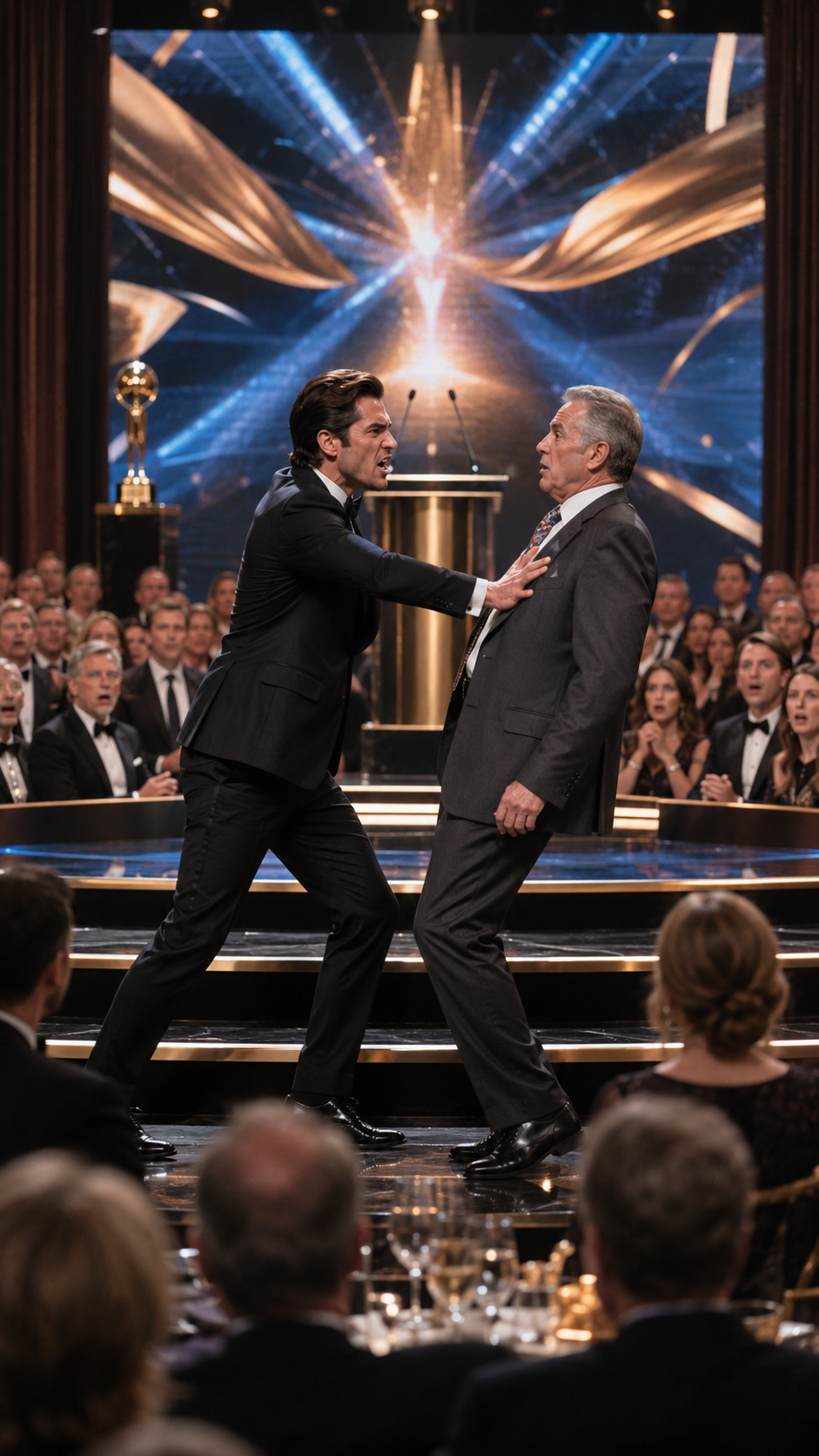 “They pushed him off the stage… then the winner’s name appeared.”