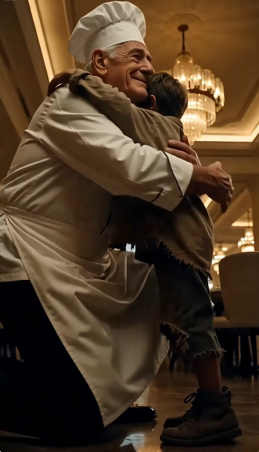 “They chased the hungry boy out… then the chef saw what he was holding.”