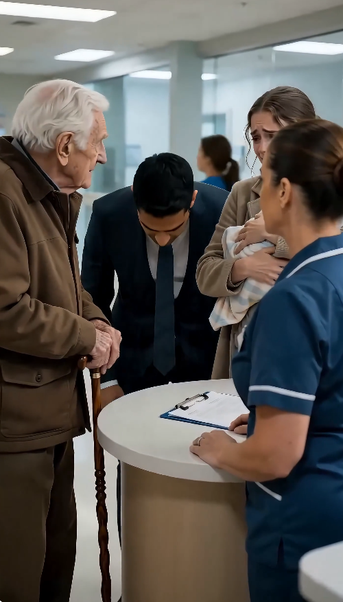 “The old man heard a mother crying at the hospital… then canceled every bill.”