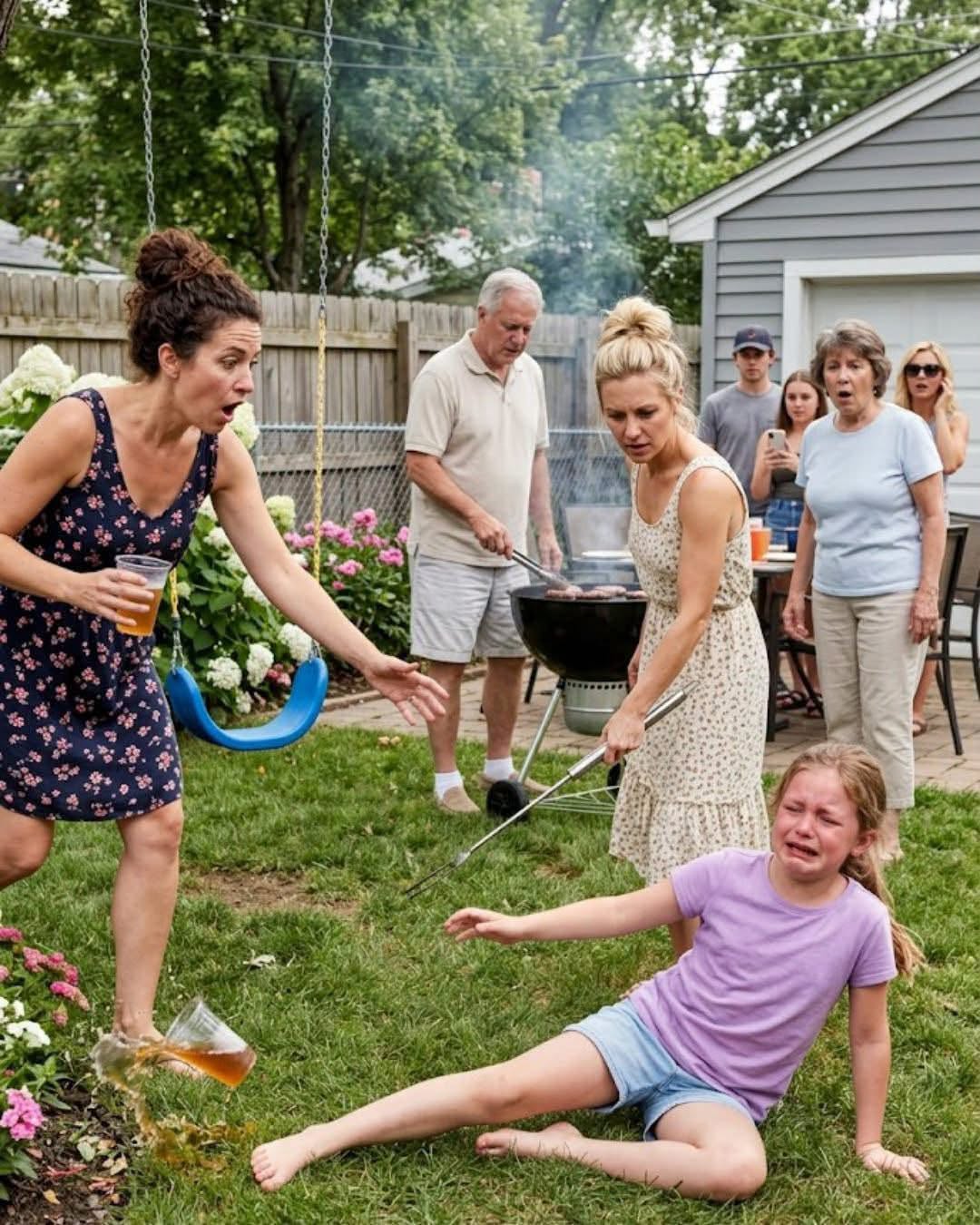 My sister struck my nine-year-old with a steel barbecue skewer—then my father-in-law tried to block the paramedics from reaching her