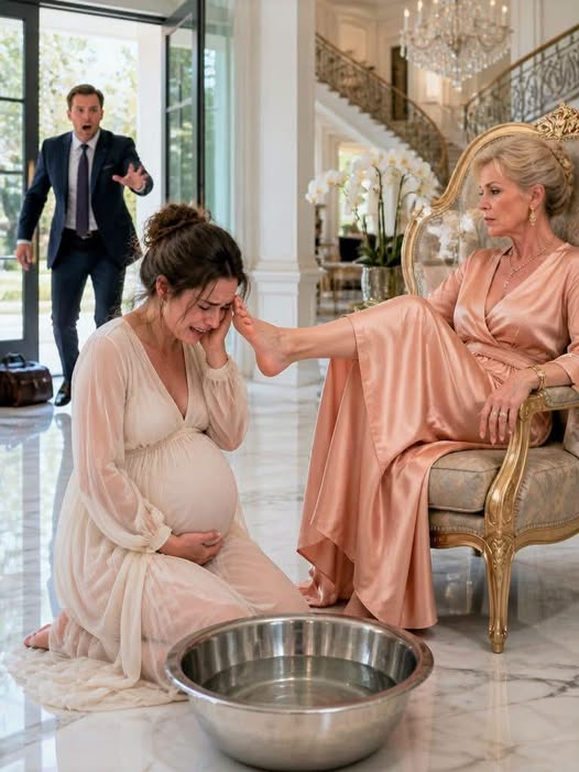 My Arrogant Mother Kicked My Pregnant Wife on the Marble Floor—Then I Exposed Her Hidden Bank Statements