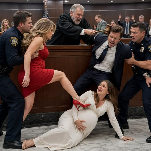 The Mistress Kicked His Pregnant Wife Outside the Courtroom — Then the Judge Opened the Door and Called Her “My Daughter”