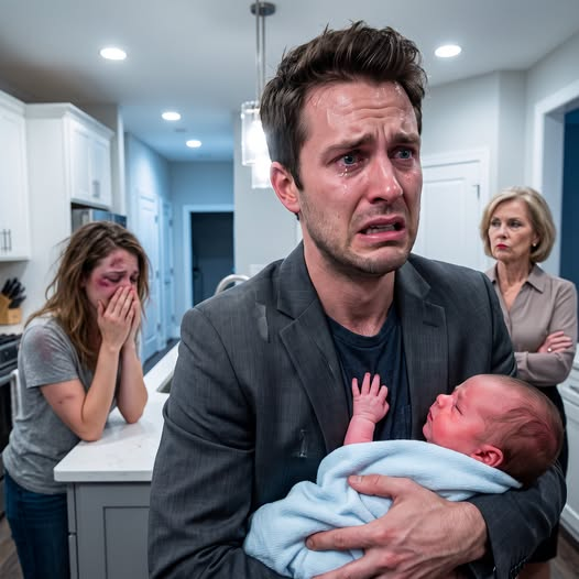 HIS MOTHER CALLED HIS POSTPARTUM WIFE HYSTERICAL WHILE THEIR BABY BURNED WITH FEVER—THEN THE HOME CAMERAS SHOWED WHAT SHE WANTED BY MORNING